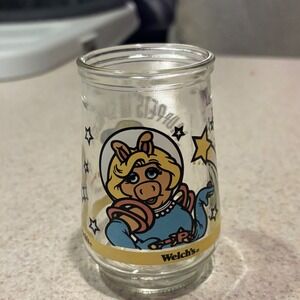 Vintage 1998 Welch's Muppets In Space Jelly Jar Miss Piggy A Shining Star #2